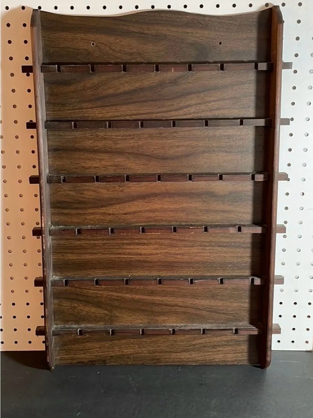 Large Dark Wood Spoon Holder